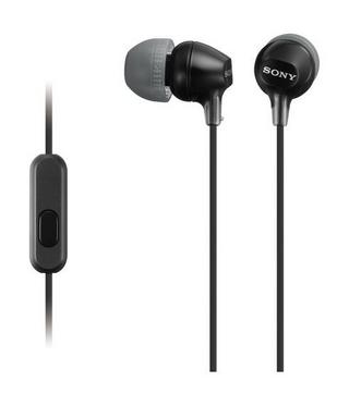 Buy Sony earphone with mic (mdrex15ap) - black in Kuwait