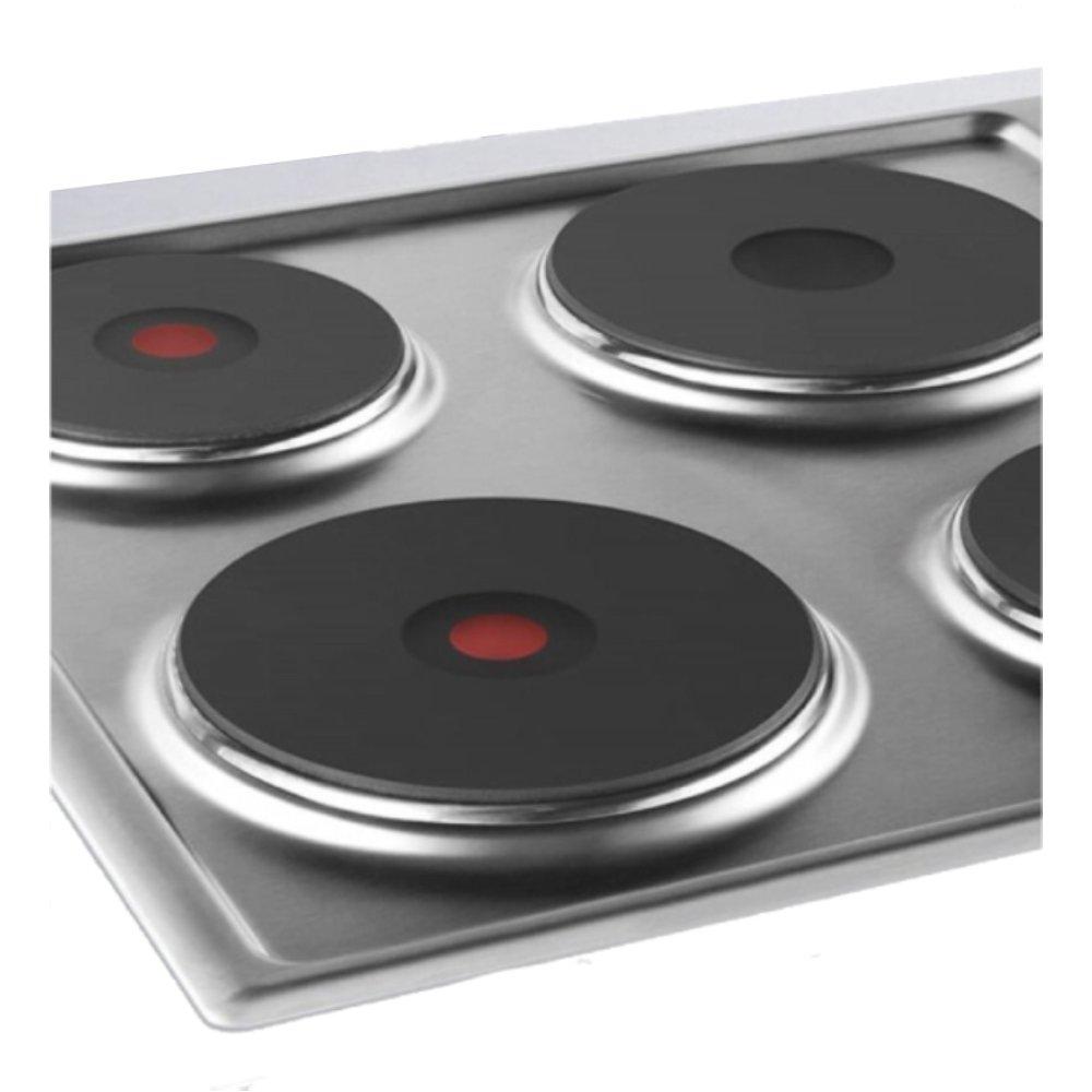 Glem Gas 4 Burners Electric Hob 60cm (P6LE0I) Silver Price in Kuwait