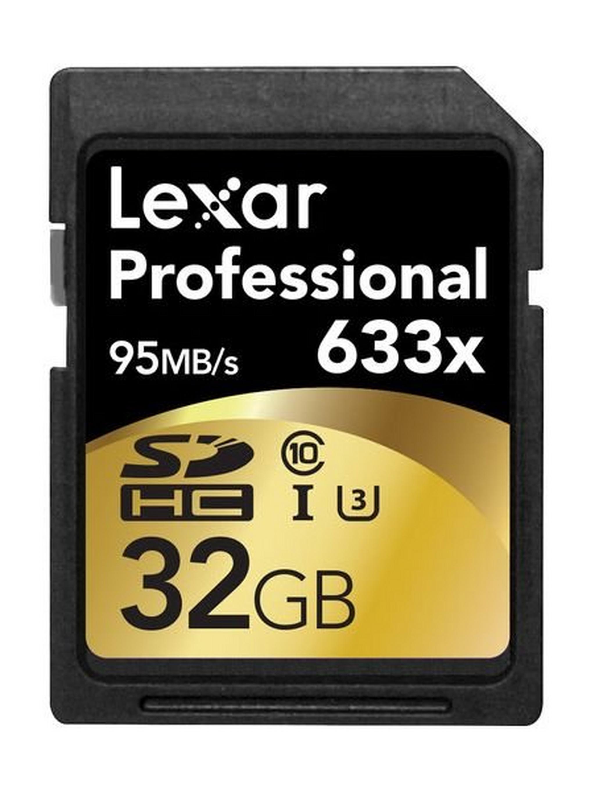 Lexar LSD32GCBEU633 Pro 32GB 633X SDHC Class 10 Memory Card