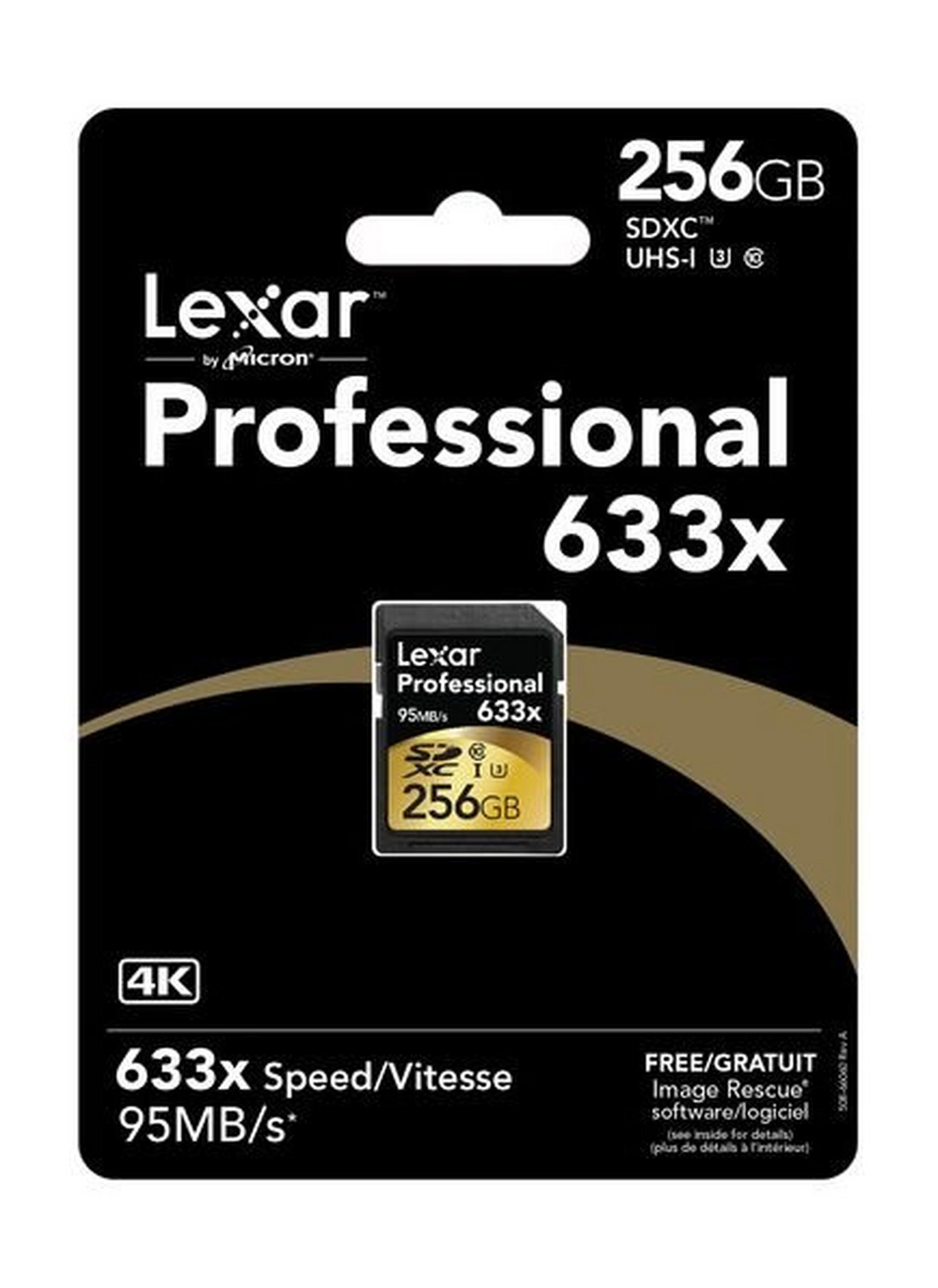 Lexar LSD256CBEU633 Pro 256GB 633X SDXC Class 10 Memory Card