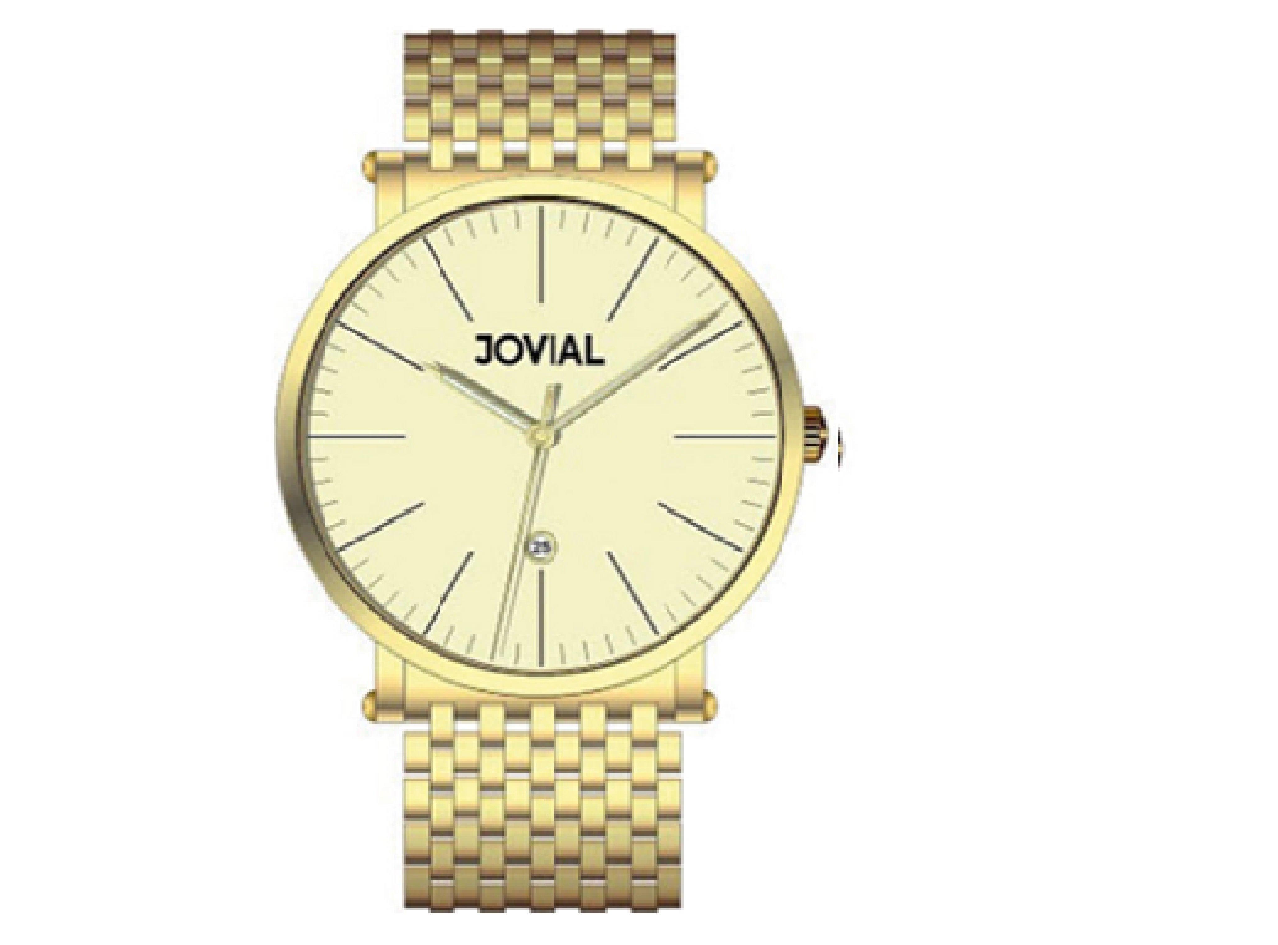 ساعة جوفيال الرجالية - سوار معدني