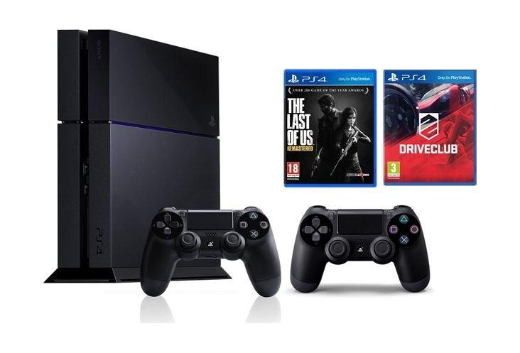 PlayStation 4 500 GB PAL +2  PS4 DS4 Controller + DriveClub + Last of Us - PS4-2GAMES/DS4