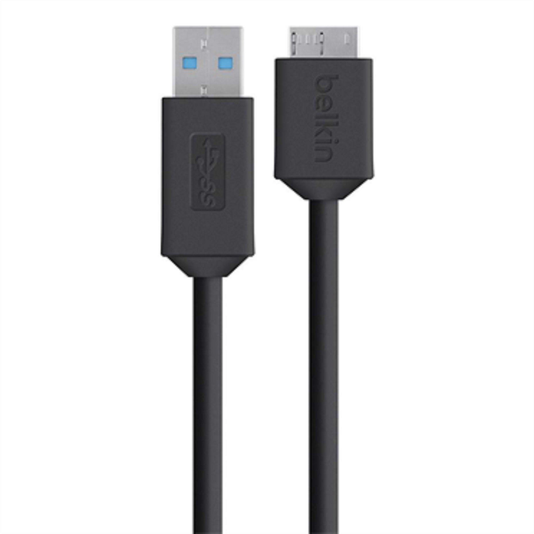 Belkin Micro-B to USB 3.0 Cable - 0.9M (F3U166CP) – Black