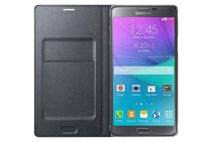 LED Flip Wallet for Galaxy Note 4 from Samsung  - Black