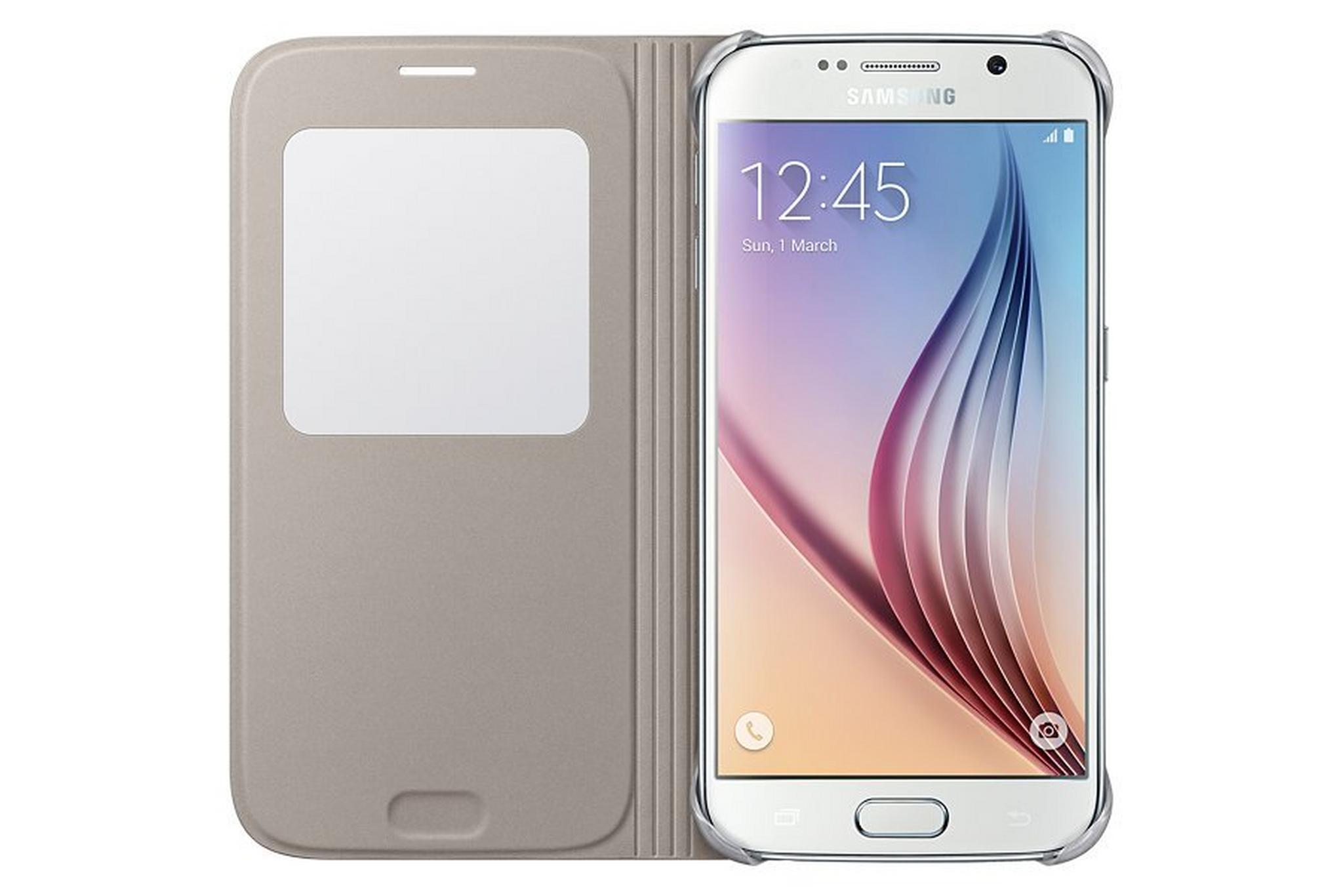 S View Cover for Galaxy S6 from Samsung - Gold