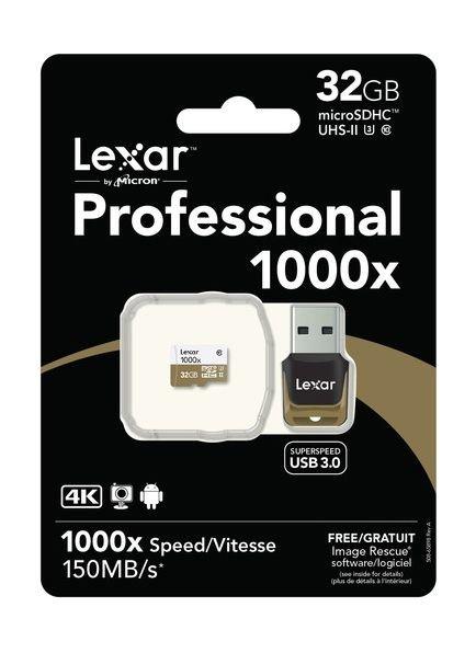Lexar 32GB UHSII 1000x MicroSDHC Class 10 Memory Card Price in Kuwait