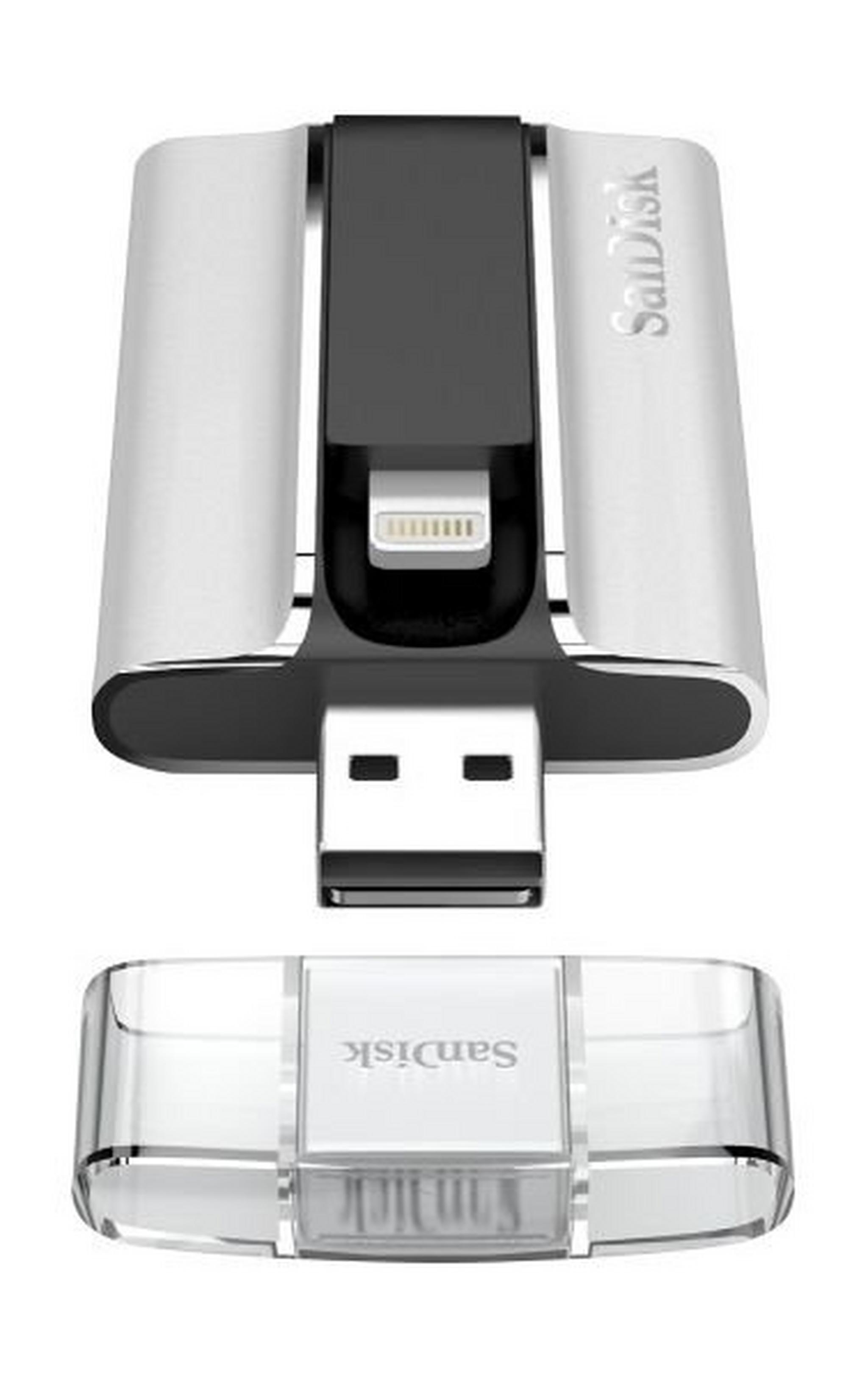 SanDisk SDIX-032G-G57 iXpand 32GB USB Flash Drive and Lightening Cable for iPhone, iPods and iPad