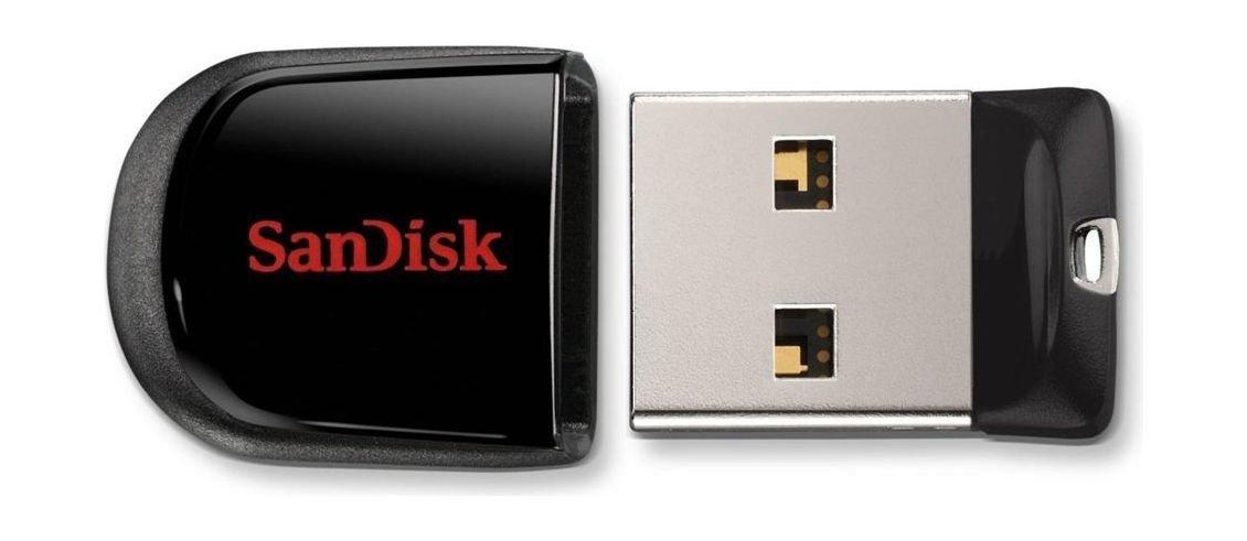 SanDisk Cruzer Fit 64GB USB 2.0 Flash Drive - Black/Red