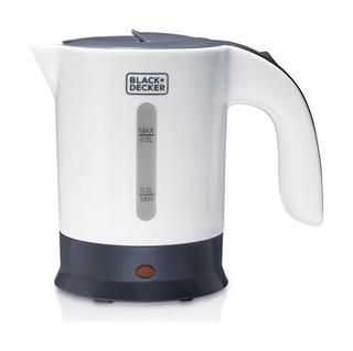 Buy Black + decker travel kettle, 0. 5 liter, 650 w, tr250ja - white in Kuwait