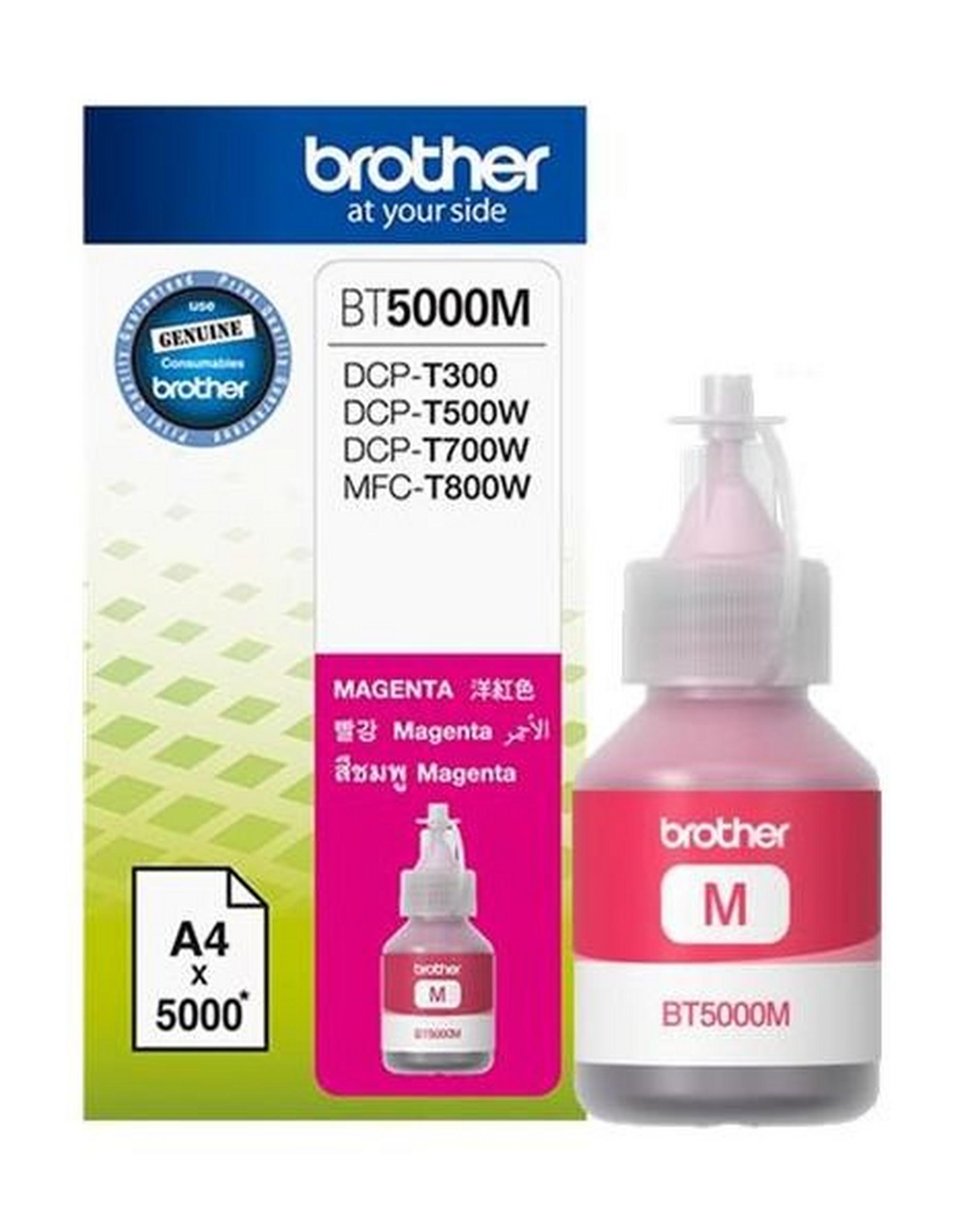 BROTHER Ink BT5000M for Inkjet Printing 5000 Page Yield - Magenta (Single Colour Pack)