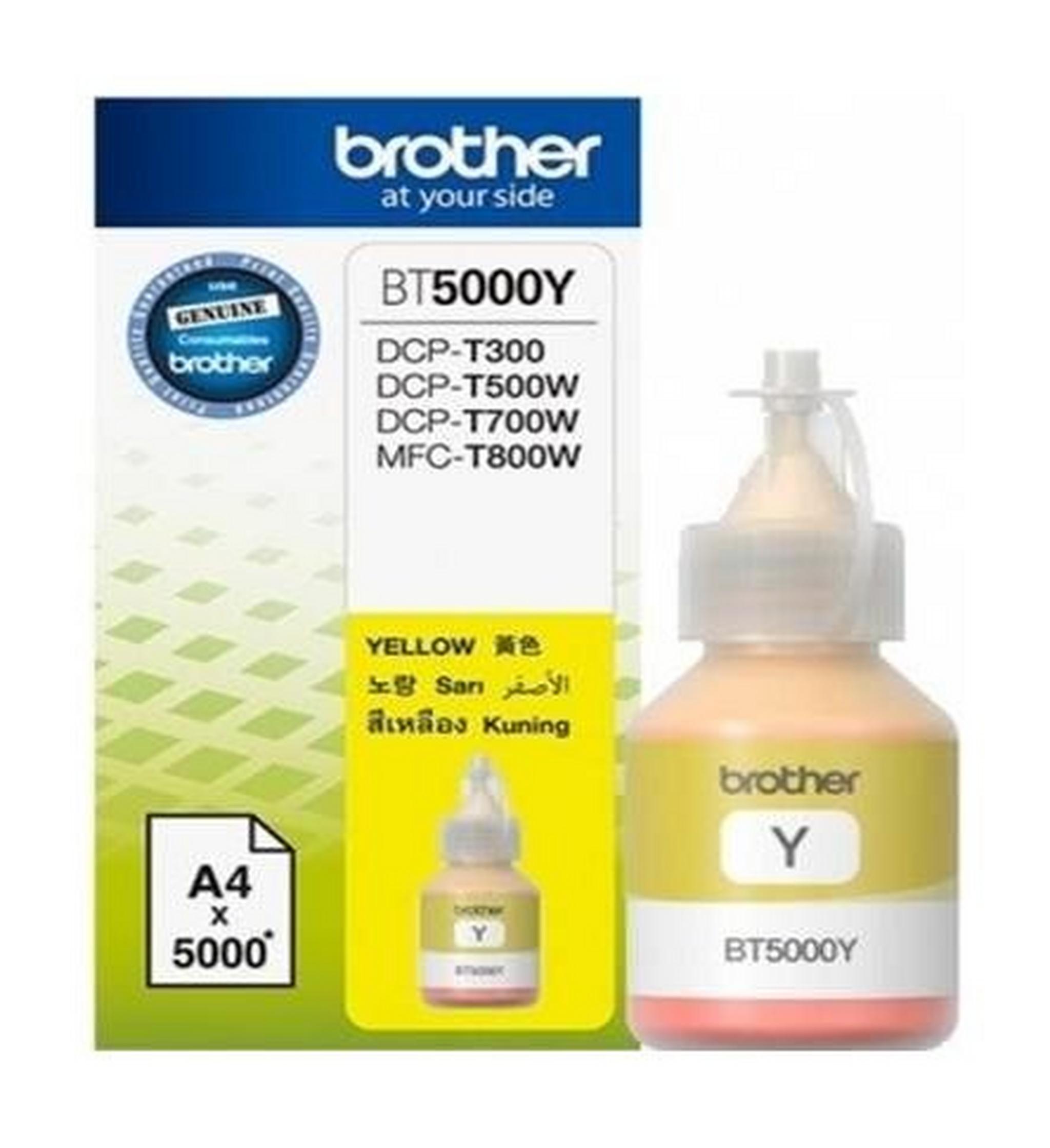 BROTHER Ink BT5000Y for Inkjet Printing 5000 Page Yield - Yellow (Single Colour Pack)