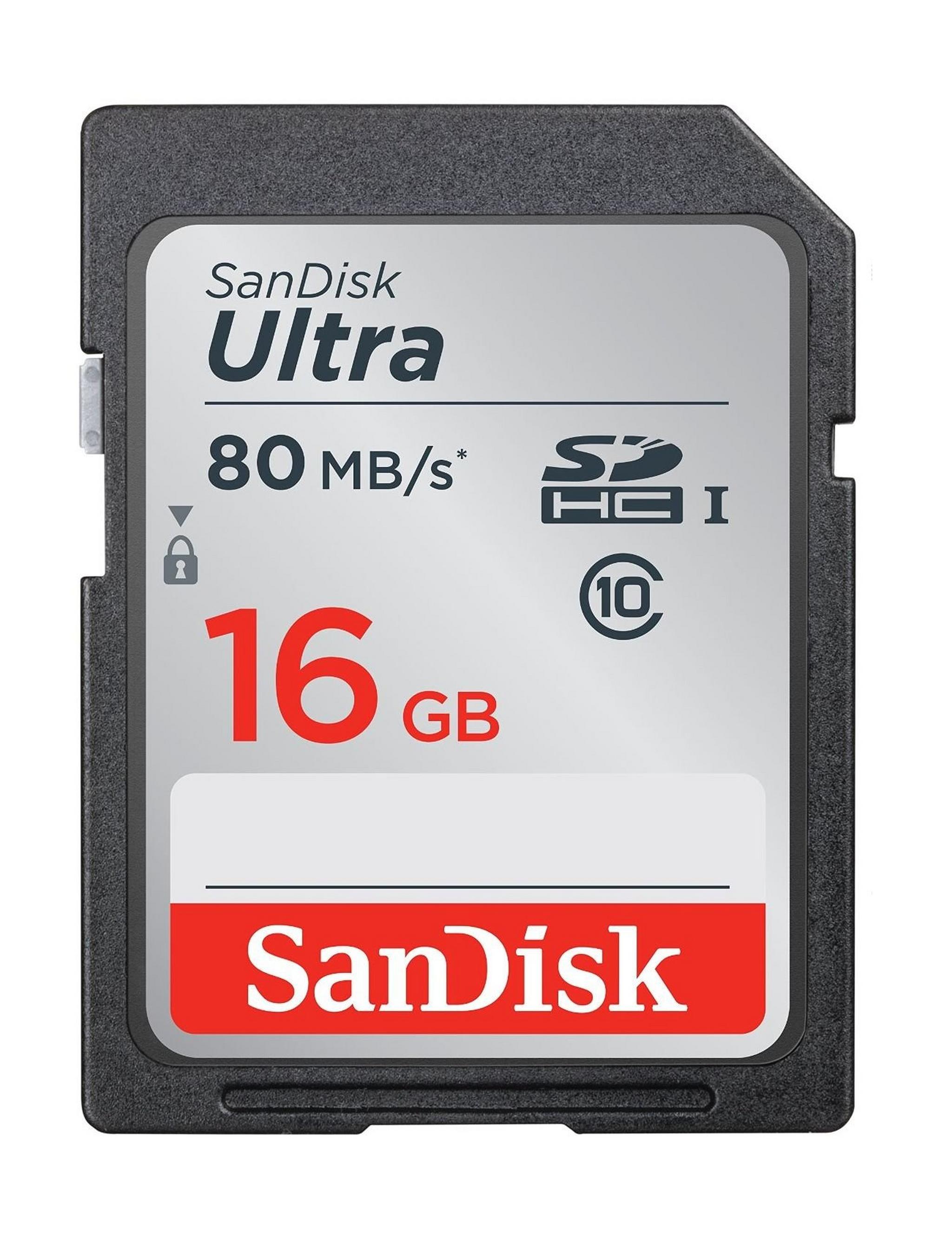 SanDisk 16GB Ultra UHS-I SDHC Class 10 Memory Card - SDSDUNC-016G