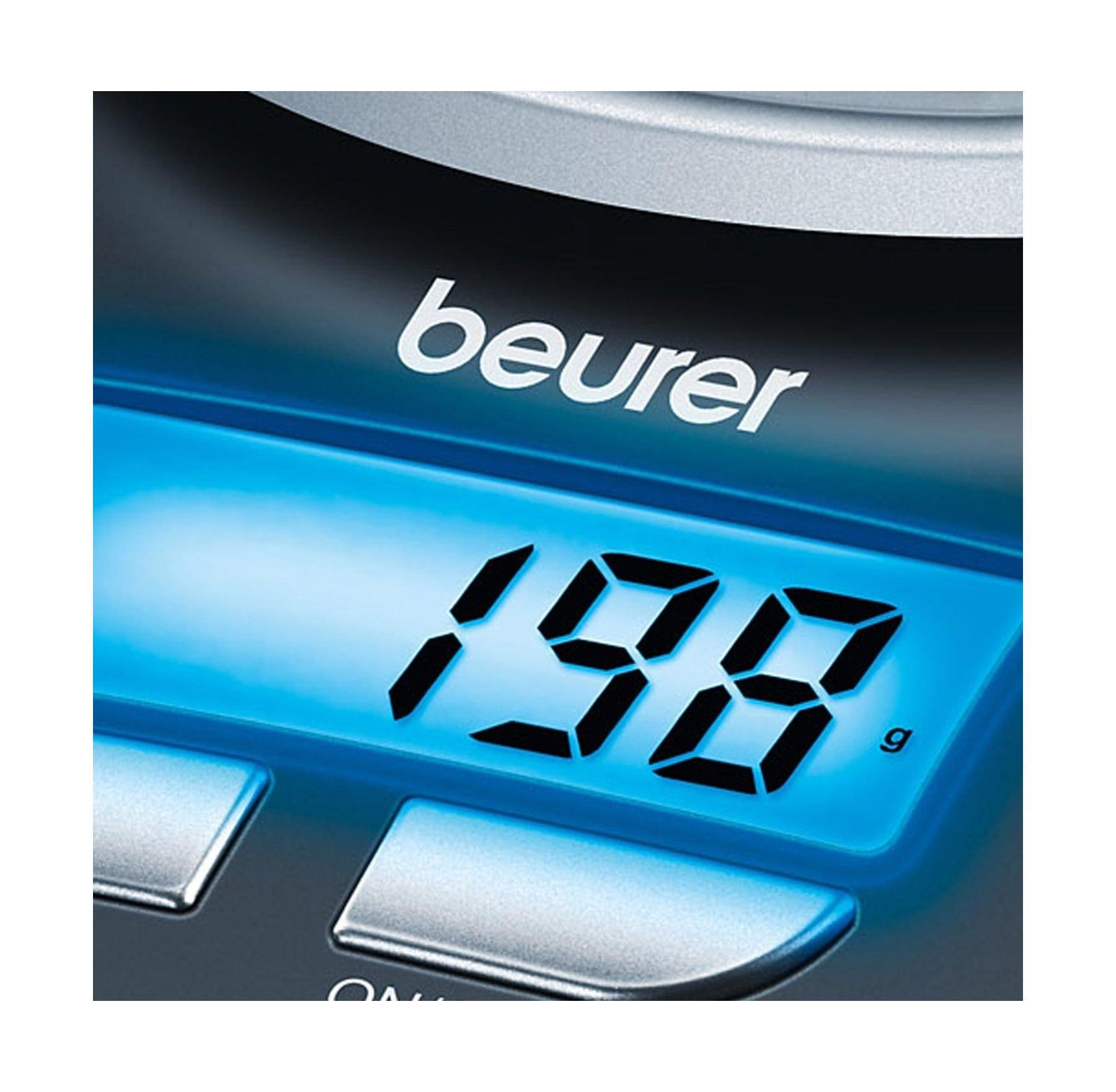 Beurer KS25 Kitchen Scale with Bowl and Illuminated Display