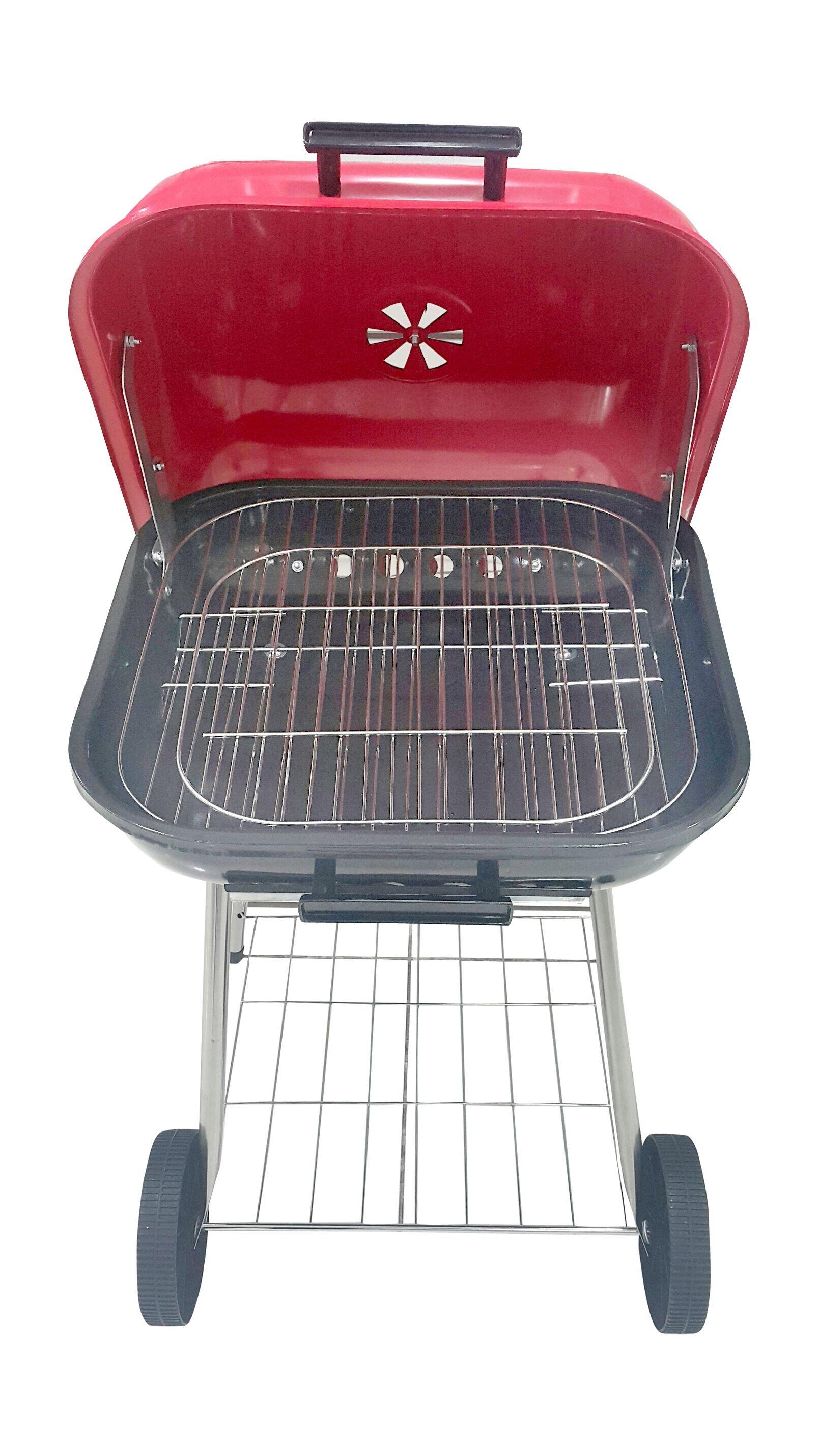 شواية حفلات الشواء المربعة مع عجلات من كوبرا - ١٨ بوصة - CB1053