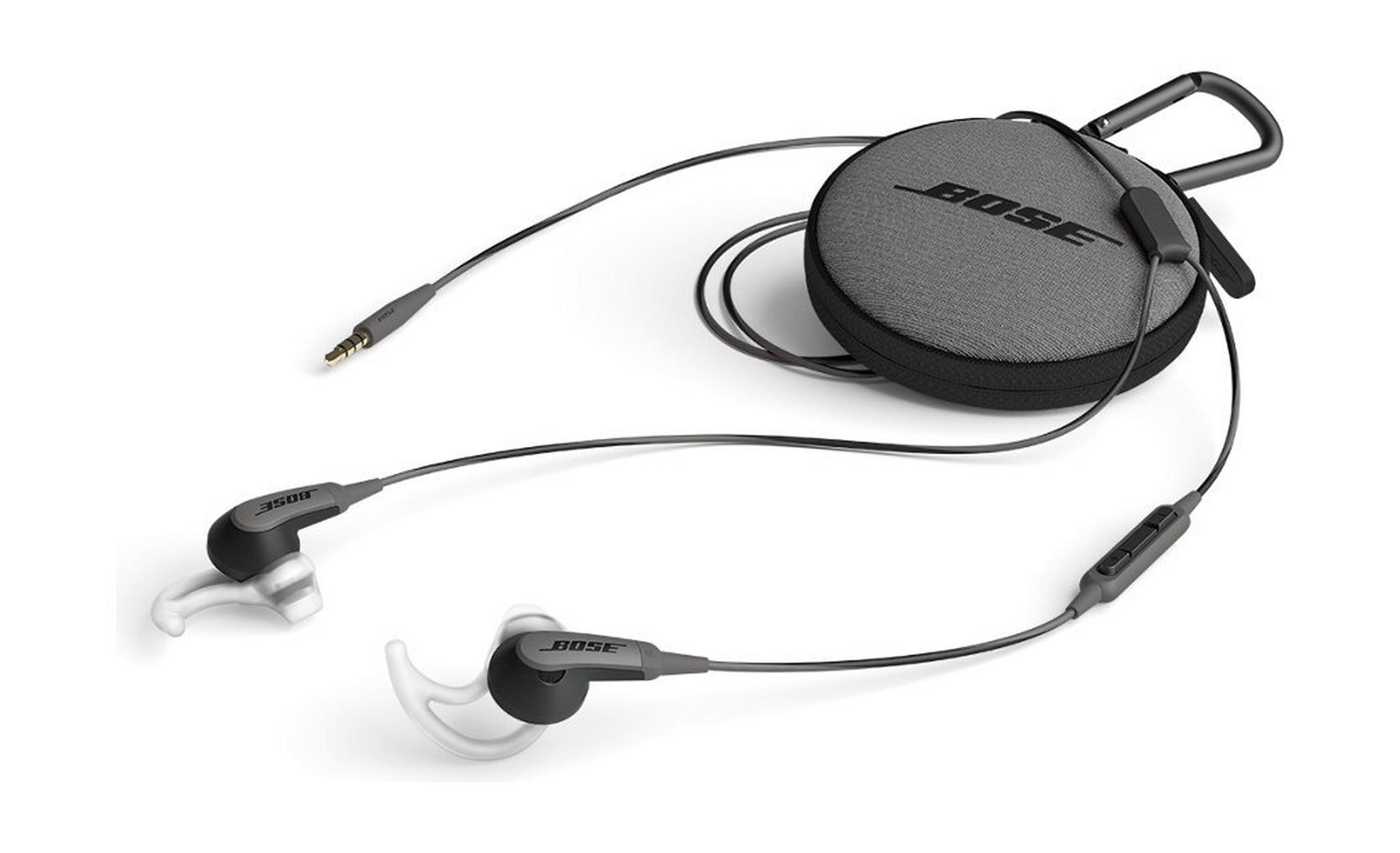 سماعة الأذن السلكية ساوند سبورت من بوس لأجهزة الأندرويد – أسود فحمي مع رمادي