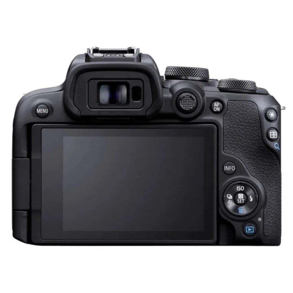 كاميرا كانون إي اوه إس آر10 مع عدسة آر إف-S 18-45 ملم آي إس إس تي أم ومحول قاعدة تركيب إي أف-إي اوه إس آر