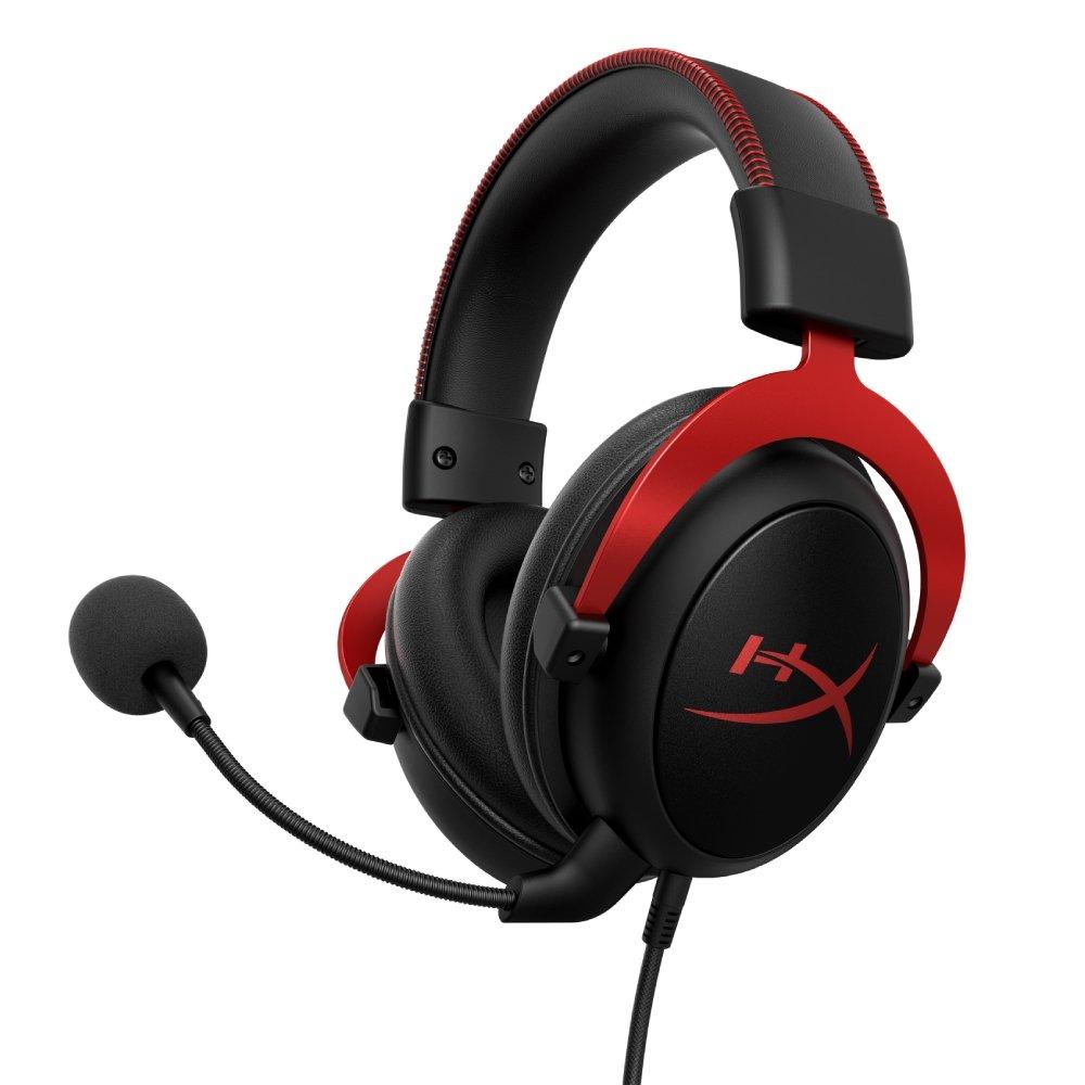 Buy Hyperx cloud ii wired over-ear gaming headset with mic - black/red in Saudi Arabia