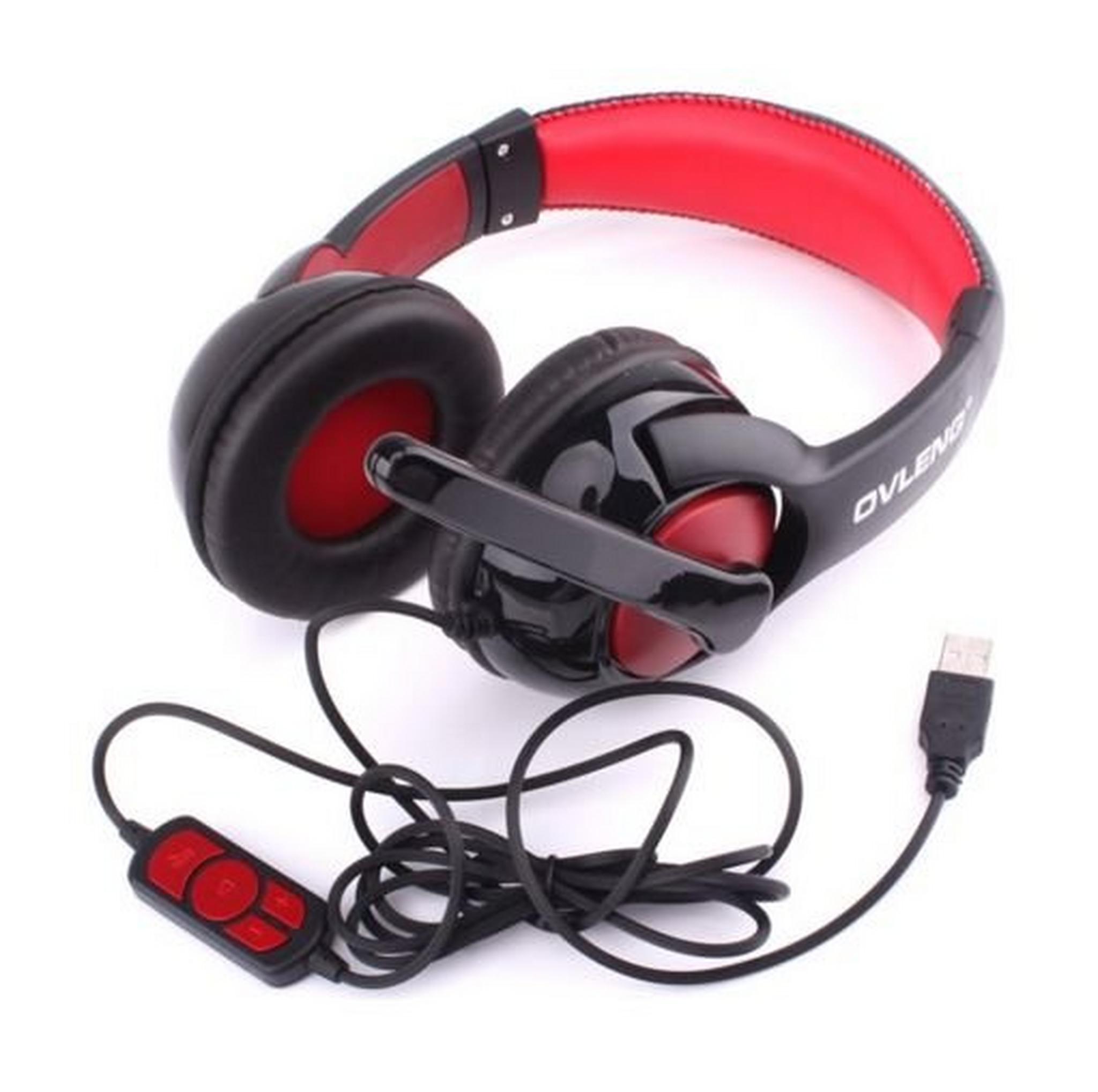 Ovleng Q10 USB Wired On-Ear Headset With Mic - Black