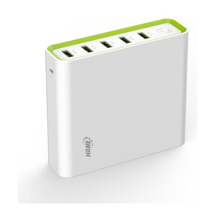 Hama H18 20000 mAh 5 USB Ports Portable Power Bank - White