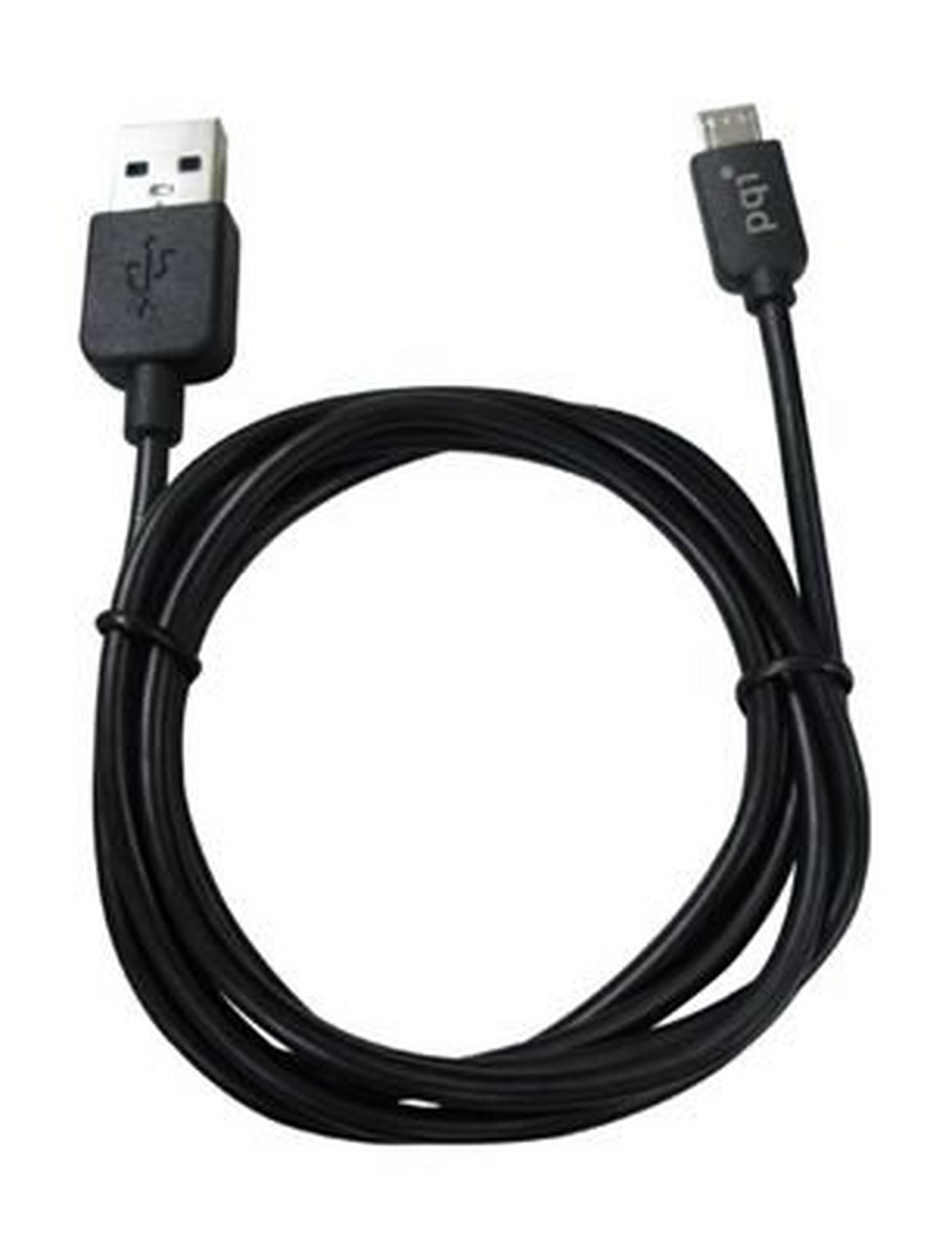 PQI U-Cable USB To Micro-USB Charge And Sync Cable 1 Meter - Black