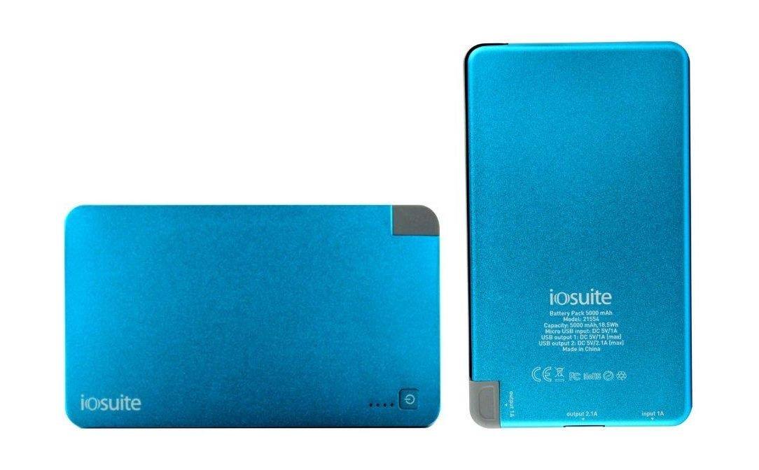 Iosuite Dual USB Power Bank 5000mAh – Blue Price in Kuwait - Xcite