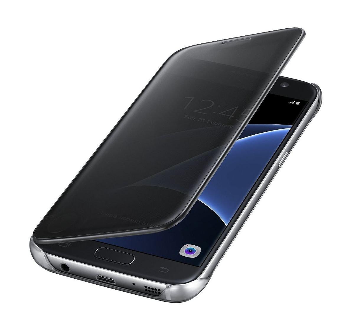 Samsung Galaxy S7 Clear View Flip Cover - Black