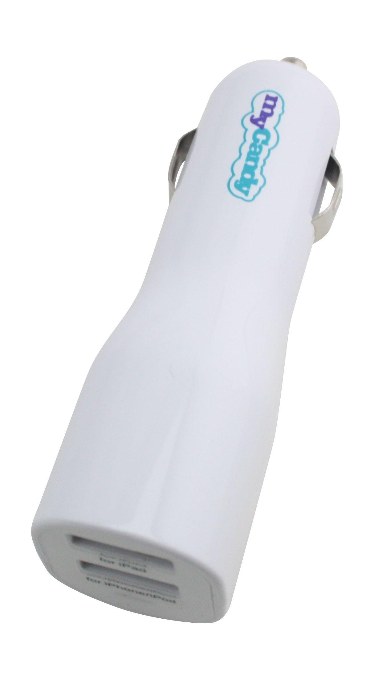 My Candy Dual USB Car Charger 3.4 A with MFI Cable White Price in