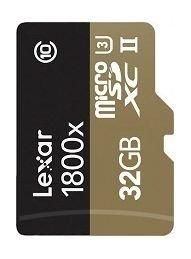Lexar 32GB Professional 1800x UHS-II microSDHC (U3) Memory Card - Black