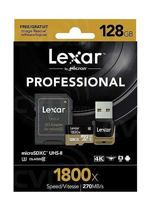 بطاقات الذاكرة ليكسر بروفيشنال مايكرو إس دي إتش سي/مايكرو إس دي إكس سي فائقة السرعة (LSDMI128CRBNA1800R)