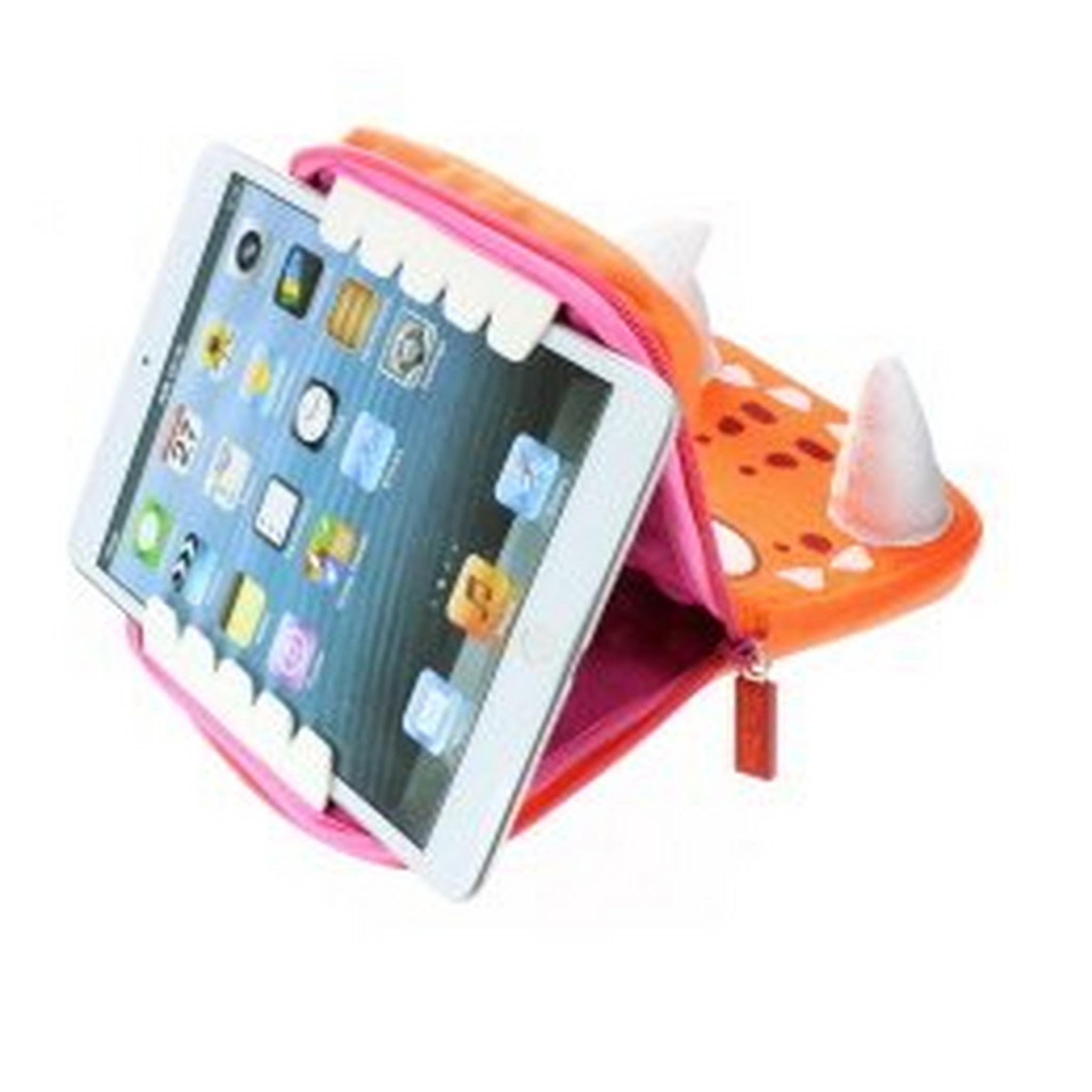 TabZoo Universal Tablet Sleeve with Built-in Stand and Earphone Cable Tidy for 7-8 tablets Triceratops