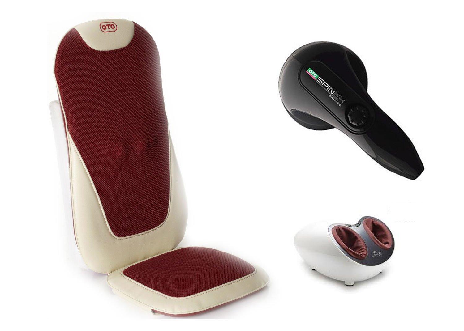 كرسي التدليك إي-لوكس ٨ أوضاع + جهاز تدليك اليد برنامج واحد (SPX-500) + جهاز تدليك القدم أدور من أوتو