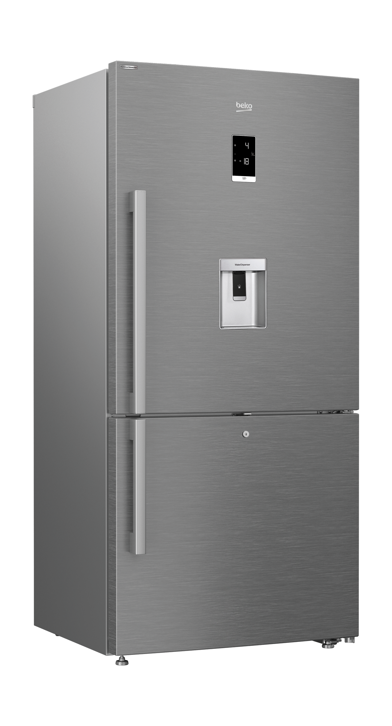 ثلاجة بيكو مع فريزر سفلي وحجم ٢٢ قدم -  فضي (CN163223DX)