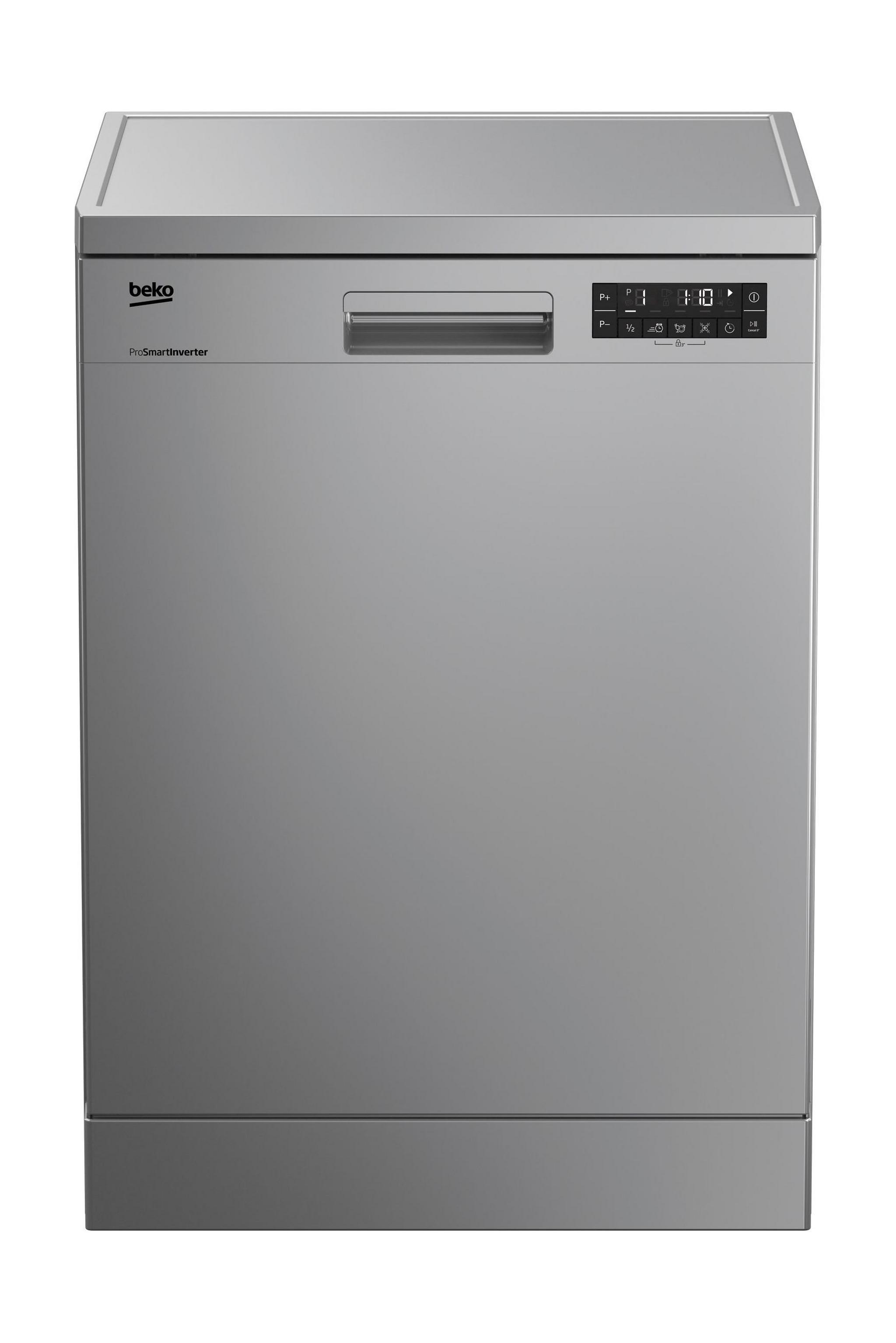 Beko 8 Program Free Standing Dishwasher - Silver (DFN28320S)