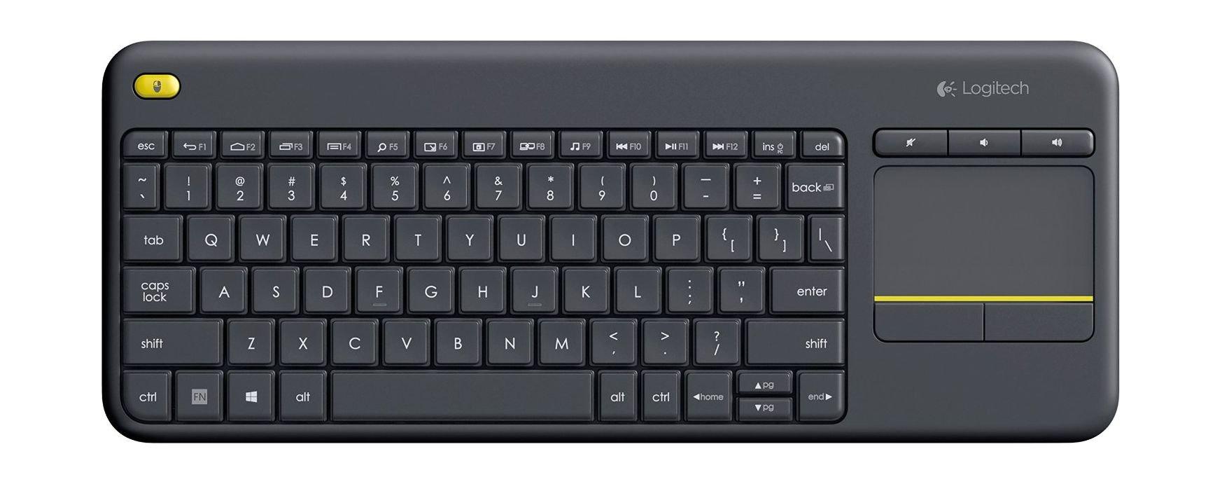 Buy Logitech all-in-one wireless touch keyboard k400 plus - dark in Saudi Arabia