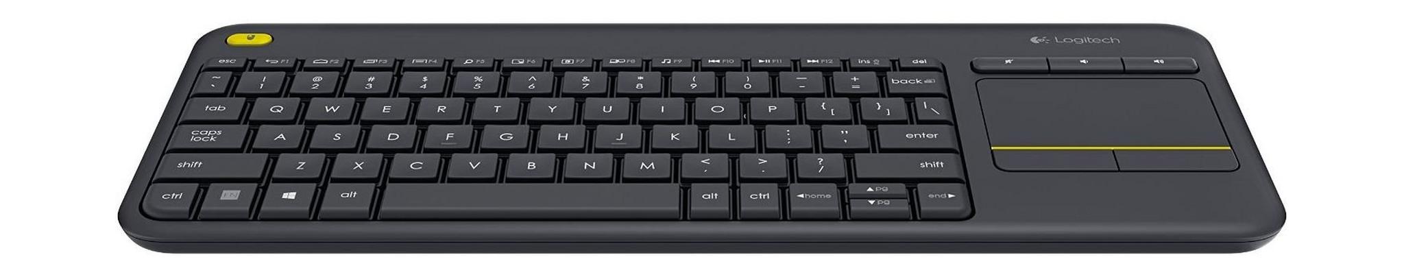 لوحة مفاتيح لاسلكية تعمل باللمس (تقنية الكل في واحد) من لوجيتيك ـ أسود ـ K400 Plus