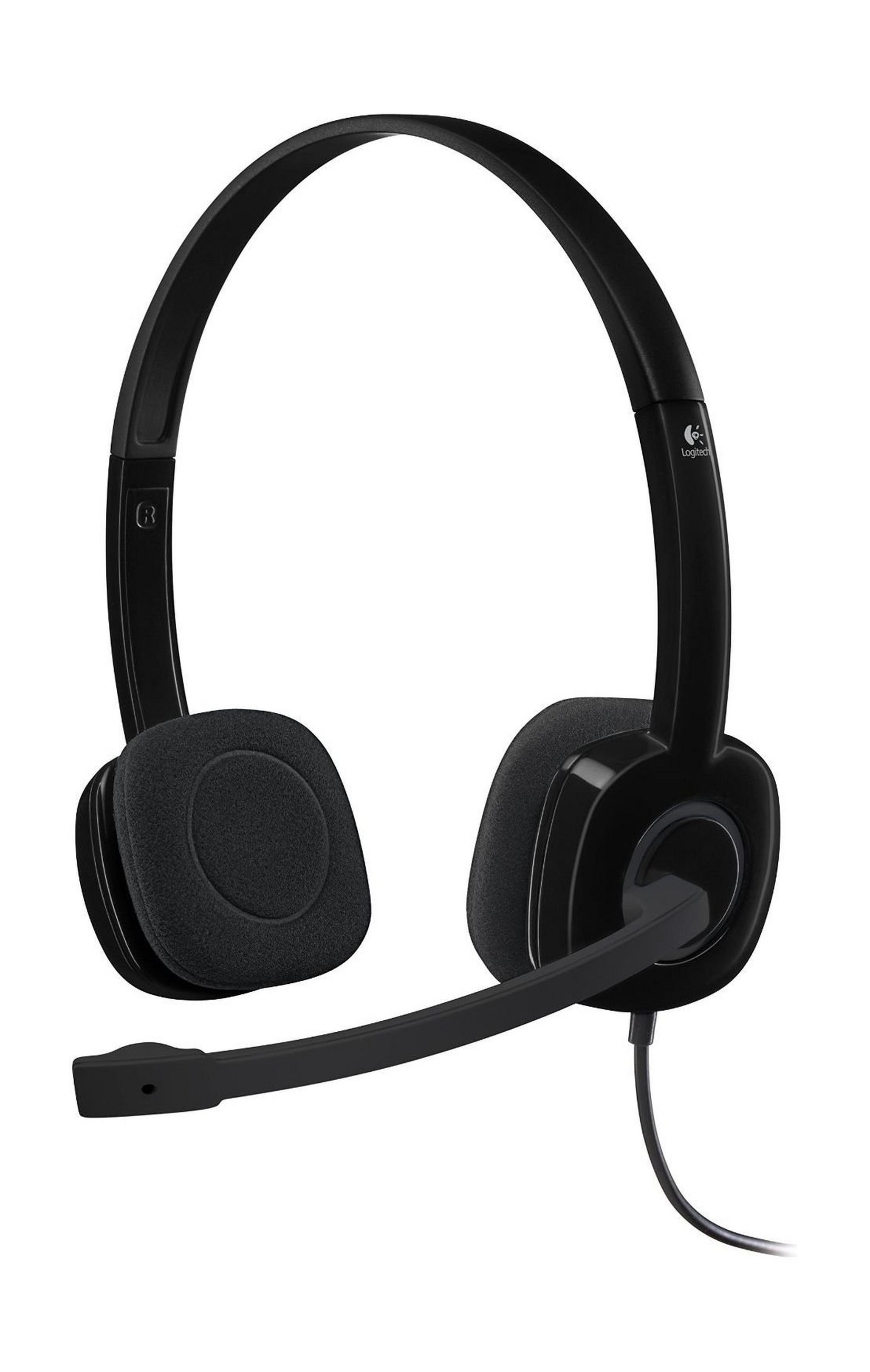 Logitech 3.5mm Analog Stereo Headset with Boom Microphone (LOG-H151)