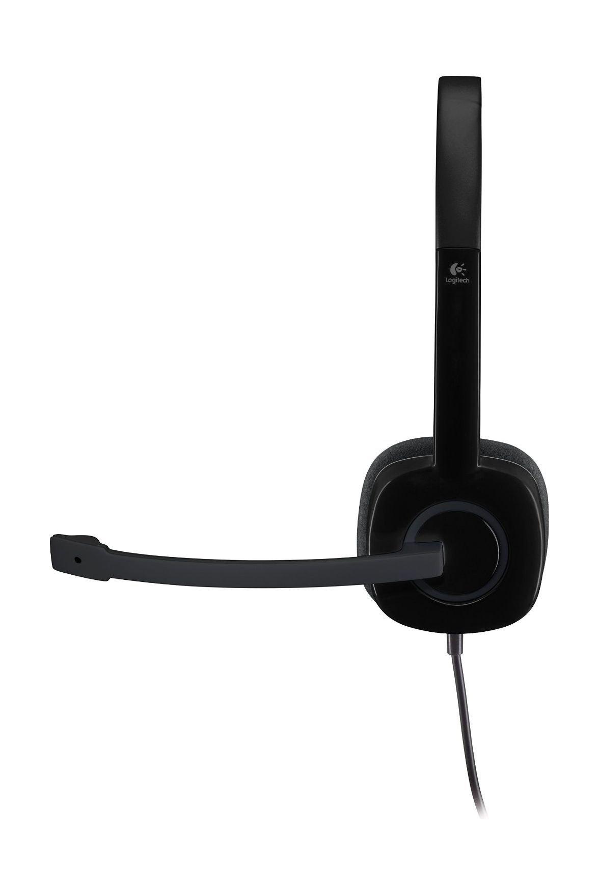 Logitech 3.5mm Analog Stereo Headset with Boom Microphone (LOG-H151) 