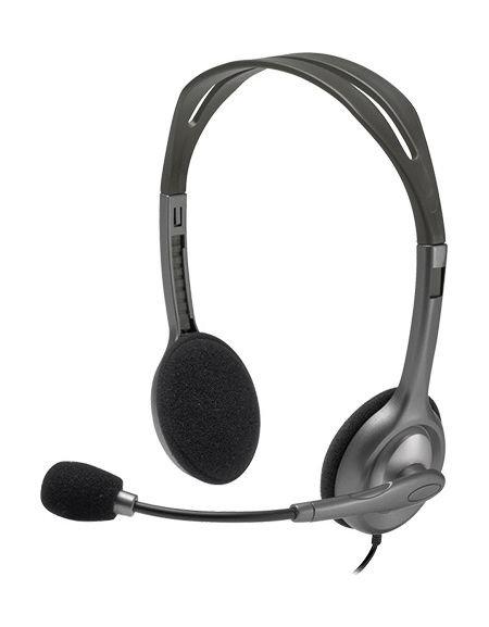 Buy Logitech h111 wired over the head stereo headset with noise canceling mic (981-000593) ... in Kuwait