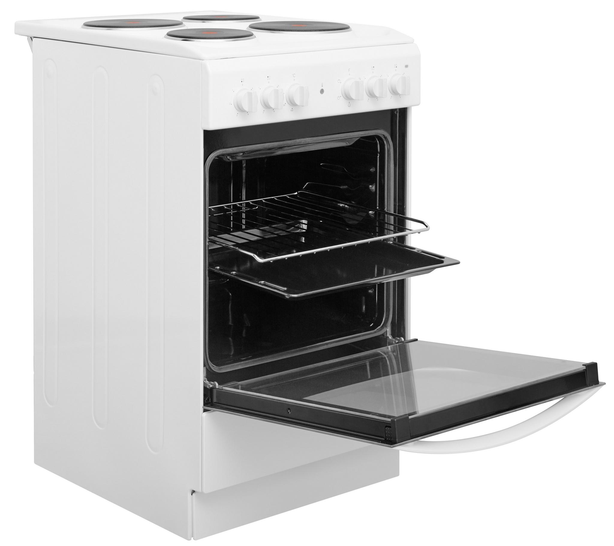Indesit 50x60 cm 4 burner Ceramic Electric Cooker (I5ESH1E(W)/EX) – White