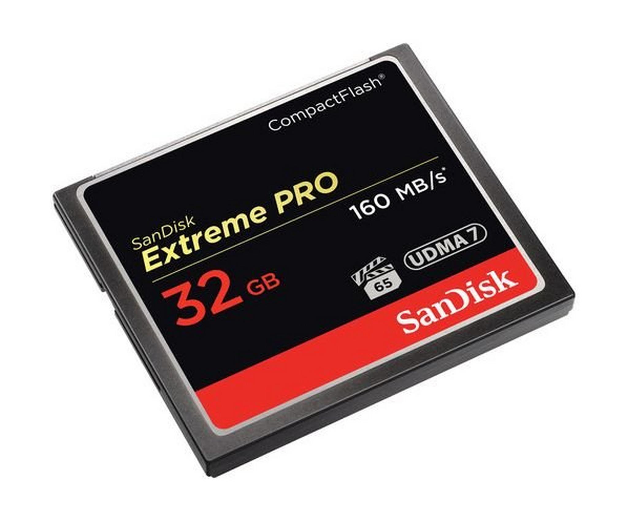 بطاقة ذاكرة اكستريم برو كومباكت فلاش من سانديسك – سعة ٣٢ جيجا بايت - سرعة ١٦ ميجا بايت/ثانية (SDCFXPS-032G-X46 XP)