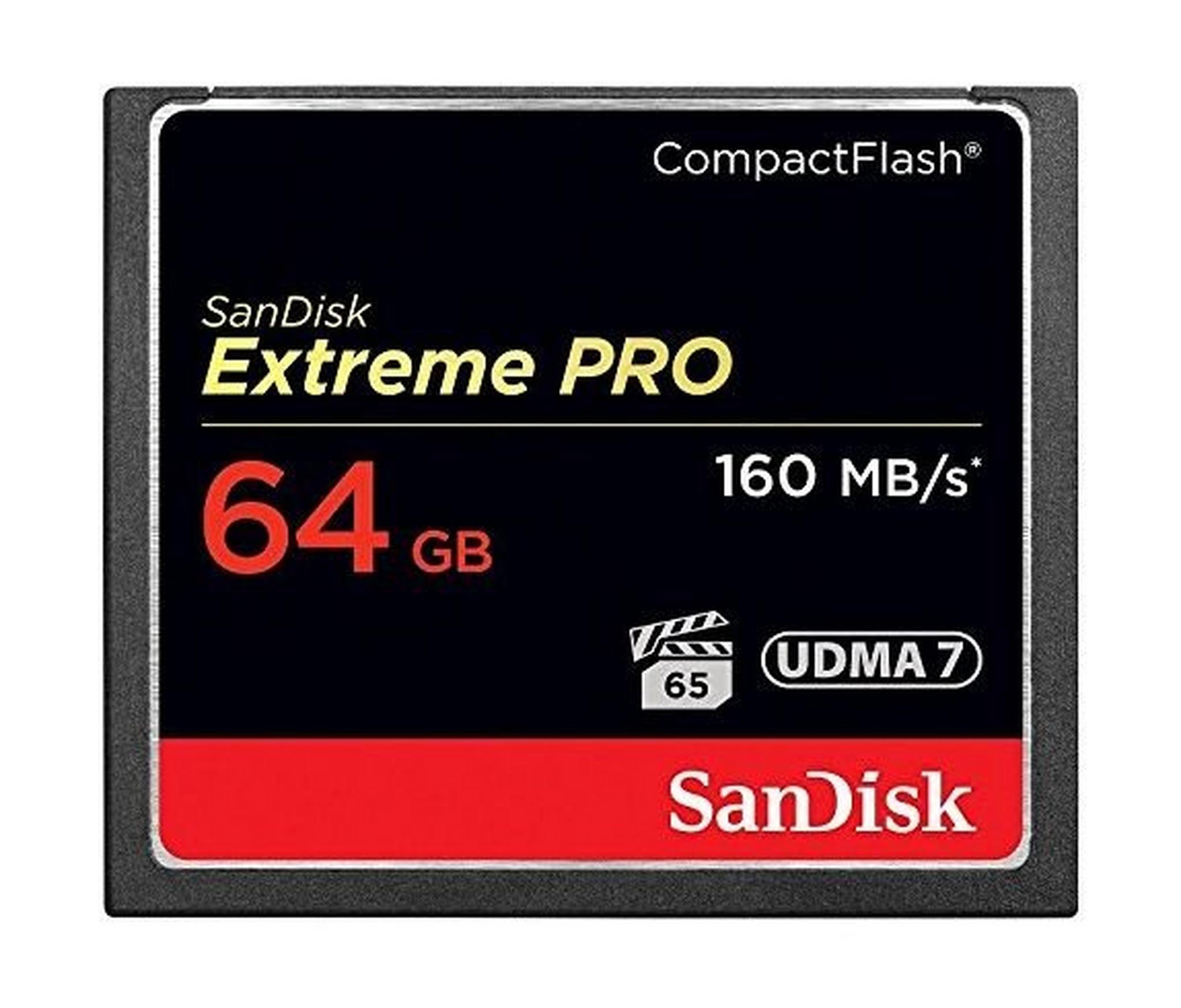 SanDisk Extreme Pro CompactFlash 64GB 160MB/s UDMA7 Memory Card