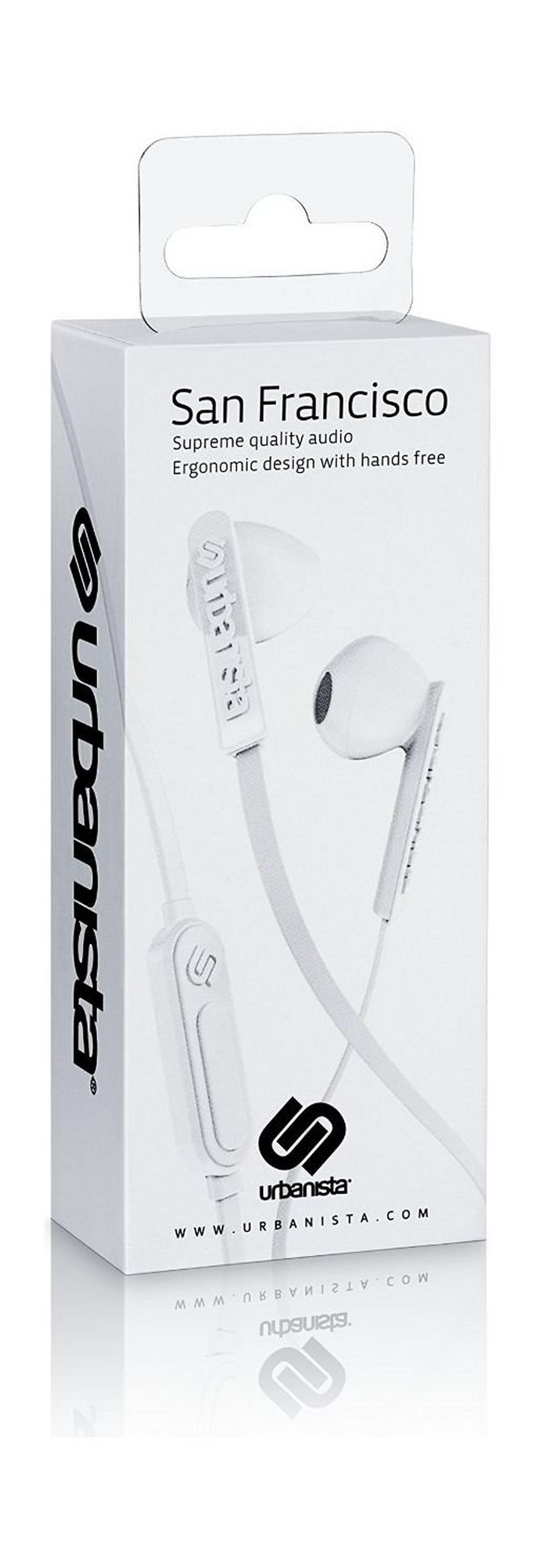 Urbanista San Francisco Wired In-ear Earphones with Mic URB-1032503 - White