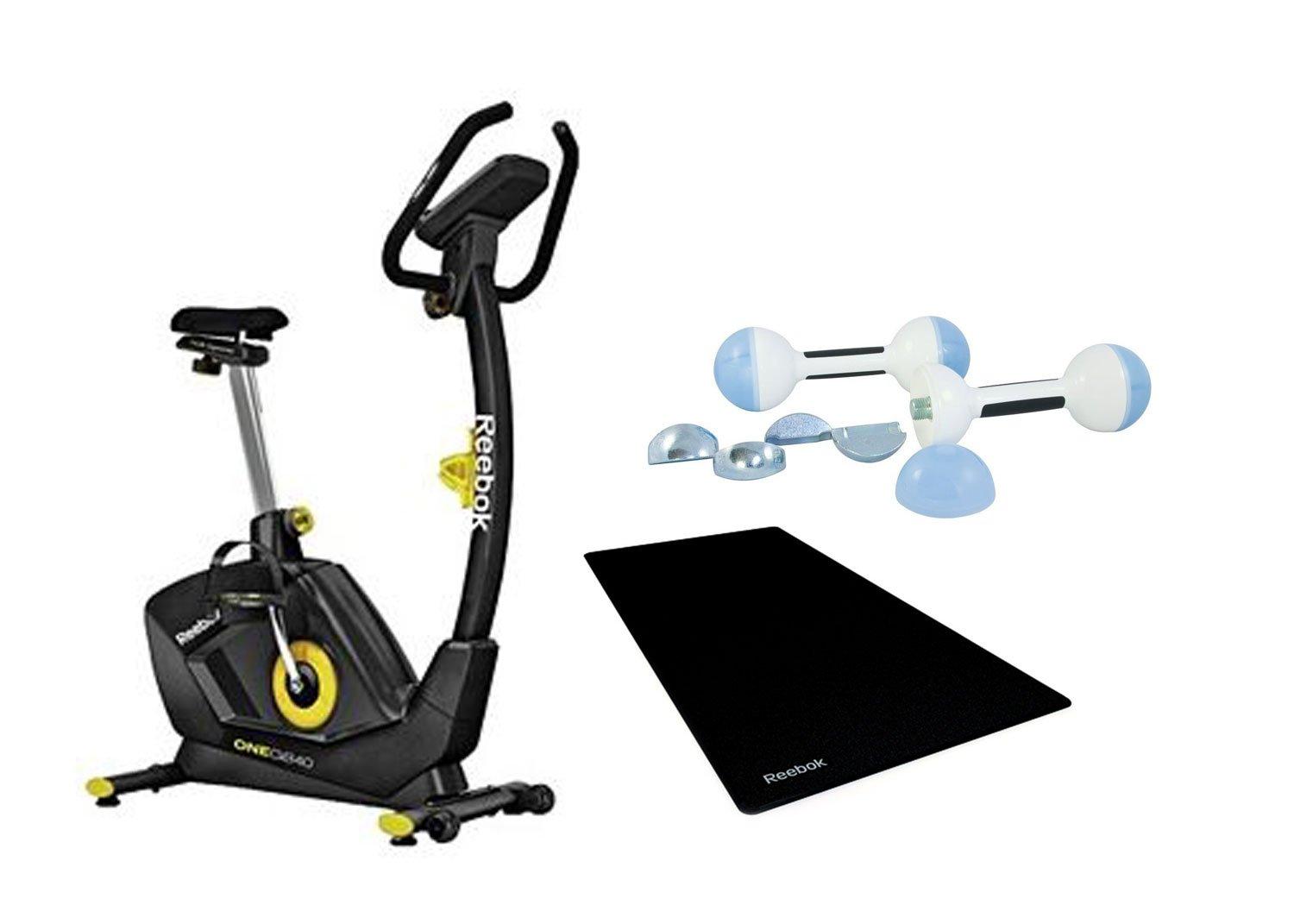 Reebok One GB40 Bike + Reebok 8kg Weight Set + Reebok Bike/Cross Trainer Floor Mat