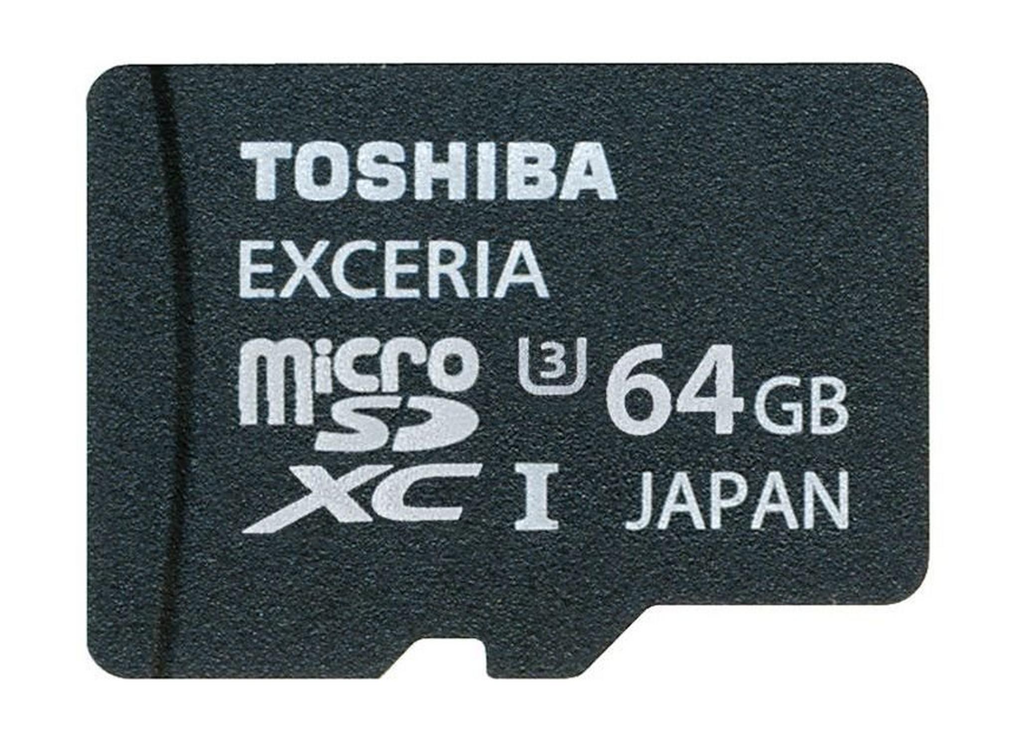 Toshiba Exceria UHS 64 GB Class 10 95Mb/s MicroSD Memory Card - SD-CX64UHS1