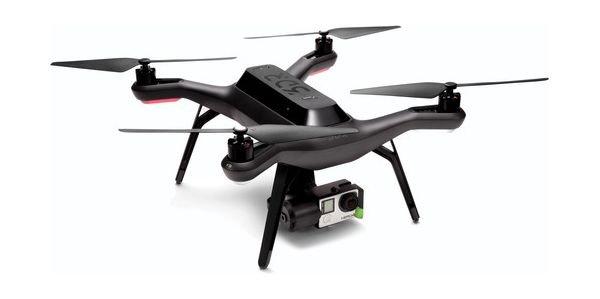 طائرة سولو درون كوادكوبتر بدون حامل ثلاثي المحاور من ٣ دي آر – أسود