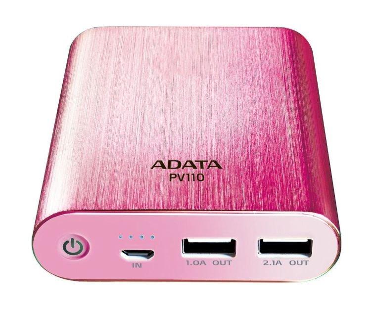 Adata Dual USB Powerbank 10400 mAh (PV110) - Pink