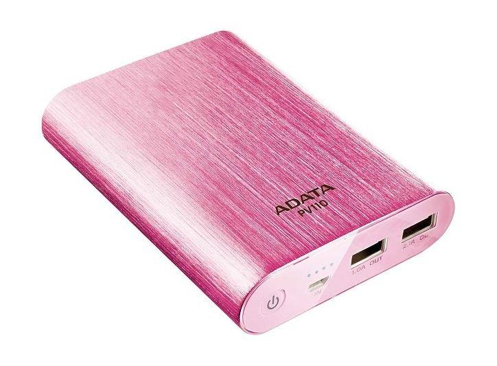 Adata Dual USB Powerbank 10400 mAh (PV110) - Pink