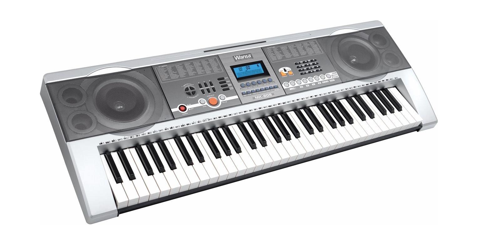 Wansa 61 Keys Musical Keyboard (MK-805) - Silver