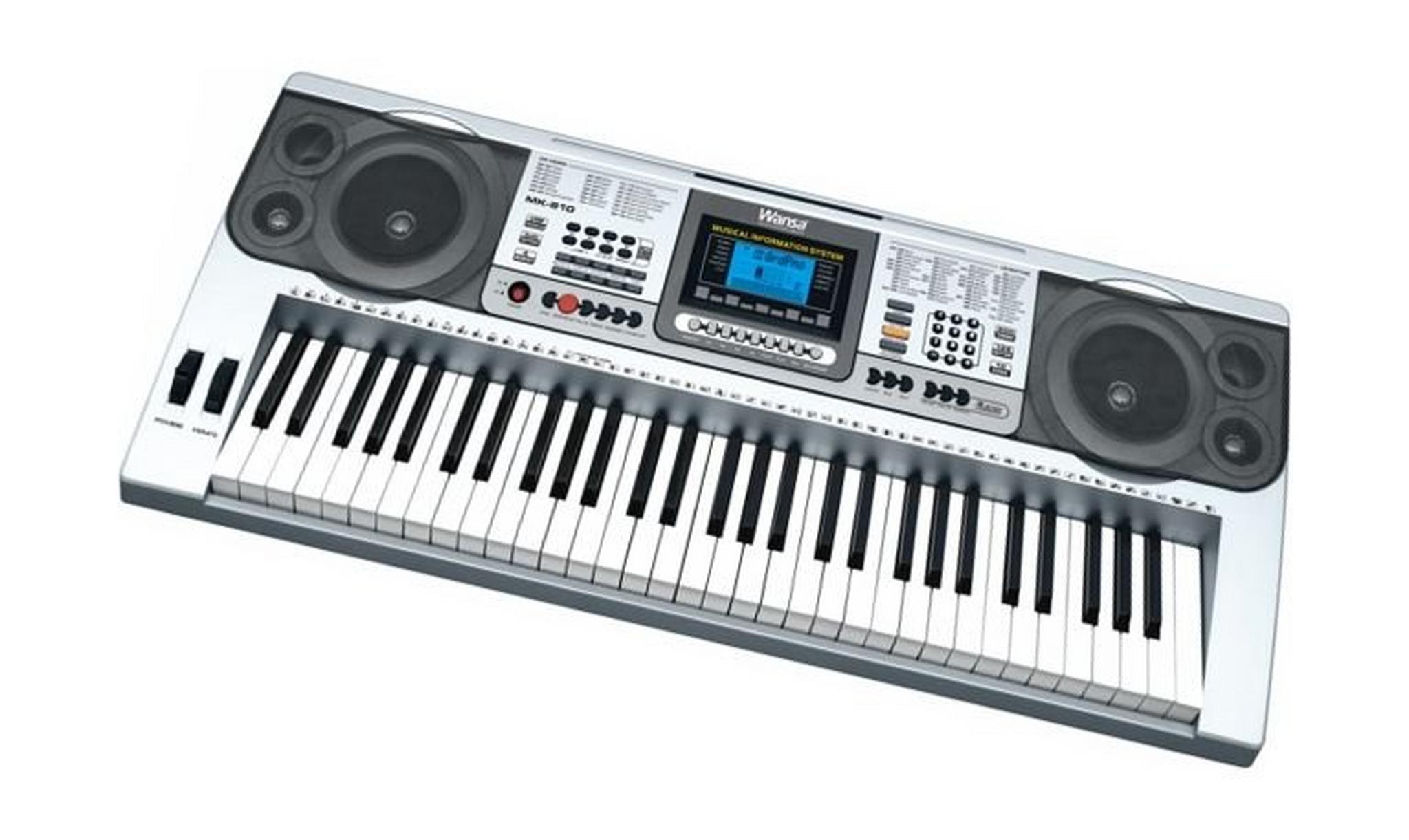 Wansa 61 Keys Musical Keyboard (MK-810) - Silver