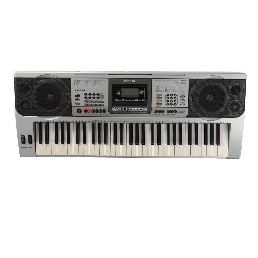 Wansa 61 Keys Musical Keyboard (MK-810) - Silver